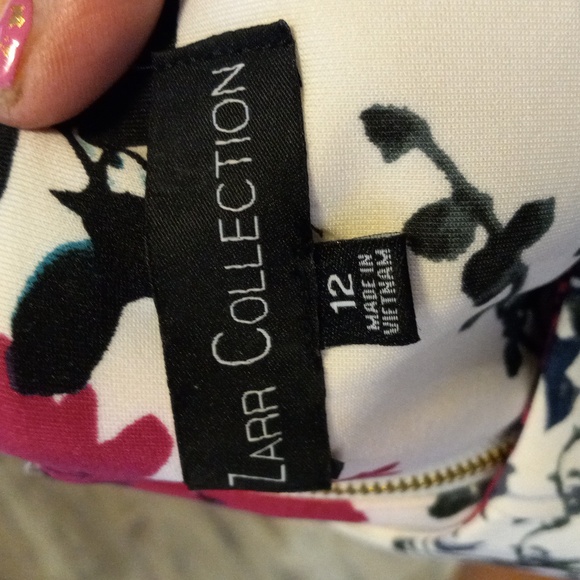 Beautiful fuchsia and teal abstract Daisy tank skater dress - Picture 4 of 5